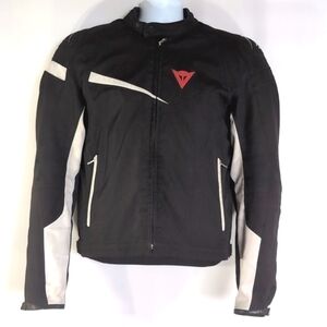 Dainese Veloster Tex Black/White MotoCross Motorcycle Jacket Size 52 US Size 42